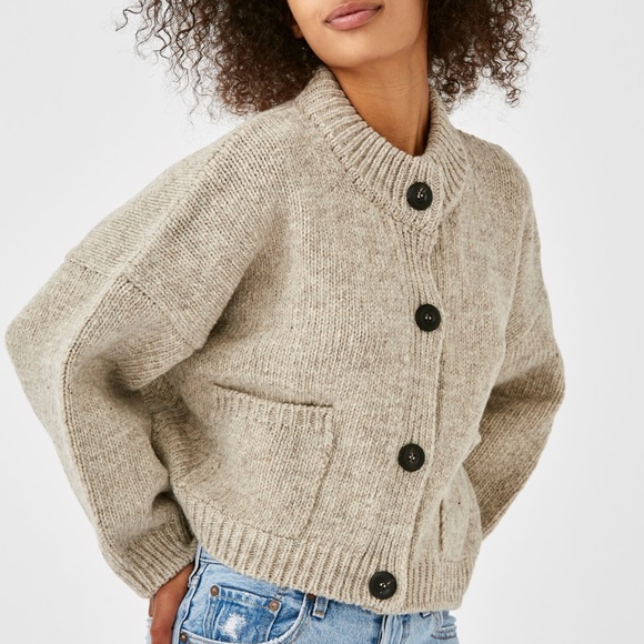 Babaa Sweaters - Babaa cardigan woman no23 mist